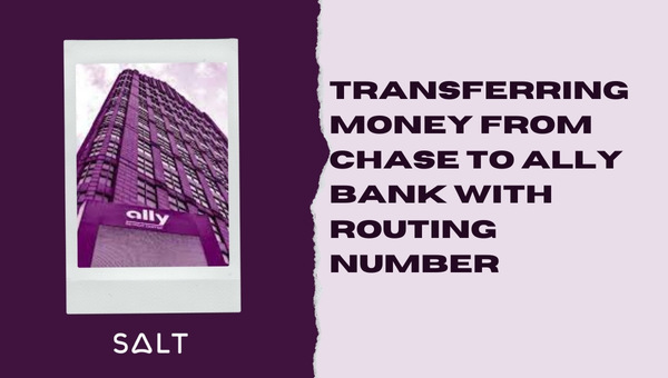 Transferindo dinheiro do Chase para o Ally Bank com número de roteamento