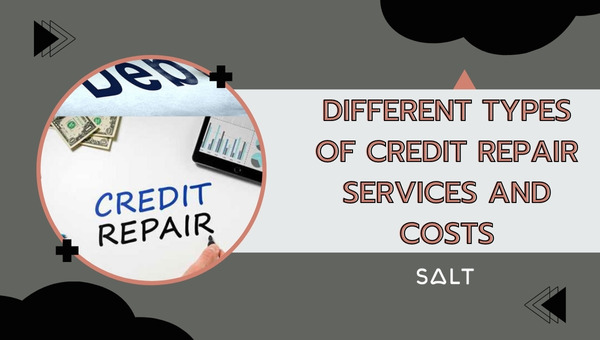 Diversi tipi di servizi e costi di riparazione del credito